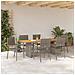 Set da Pranzo per Giardino 7 pcs Grigio 190 x 80 x 75 cm - Foto miniatura 4
