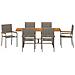 Set da Pranzo per Giardino 7 pcs Grigio 190 x 80 x 75 cm - Foto miniatura 7