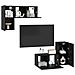 Set mobile TV 4 pcs Rovere nero 60 x 30 x 30 cm - Foto miniatura 3
