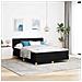 Letto a molle con materasso Nero 160 x 200 cm Tessuto - Foto miniatura 2