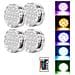 Luci A Bottone Led 7cm Con Telecomando - Set Di 4 Per Controllo Singolo - Foto miniatura 1