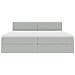 Letto con contenitore e LED Grigio chiaro 200 x 200 cm Velluto - Foto miniatura 8