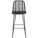 Sedia da Bar 2 pcs Nero 44,5 x 53 x 111 cm Rattan e Ferro - Foto miniatura 5