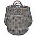 Cestino per piante con archiviazione 2 pcs Grigio Rattan Lacak - Foto miniatura 5