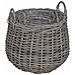 Cestino per piante con archiviazione 2 pcs Grigio Rattan Lacak - Foto miniatura 9