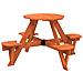 Tavolo Picnic per 4 Bambini con Ombrellone Rotondo Legno Abete - Foto miniatura 8