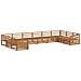 Set divani 10 pcs Naturale Legno di Acacia Massello - Foto miniatura 1