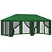 Gazebo con pareti laterali 6 x 3 m Verde Poliestere e Acciaio - Foto miniatura 1