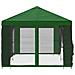 Gazebo con pareti laterali 6 x 3 m Verde Poliestere e Acciaio - Foto miniatura 4