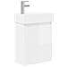 Mobile bagno con rubinetto Bianco Lucido 45,5 x 22,5 x 84 cm - Foto miniatura 1