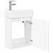 Mobile bagno con rubinetto Bianco Lucido 45,5 x 22,5 x 84 cm - Foto miniatura 4
