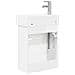 Mobile bagno con rubinetto Bianco Lucido 45,5 x 22,5 x 84 cm - Foto miniatura 7