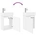 Mobile bagno con rubinetto Bianco Lucido 45,5 x 22,5 x 84 cm - Foto miniatura 9