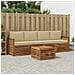 Set di divani da esterno con cuscino 5 pcs Naturale e Beige - Foto miniatura 2