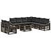 Set Divano da Giardino 10 pz Grigio e Grigio Scuro polyrattan - Foto miniatura 1