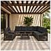 Set Divano da Giardino 10 pz Grigio e Grigio Scuro polyrattan - Foto miniatura 7
