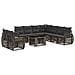 Set Divano da Giardino 10 pz Grigio e Grigio Scuro polyrattan - Foto miniatura 1