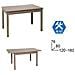 Tavolo Rettangolare Allungabile Larice Grigio L120/160cm Firenze120 - Foto miniatura 2