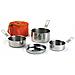 Pentole Batteria Da 5 Pezzi Roamer 16 Cm In Acciaio Inox - Ideale Per Campeggio Camper E Tenda Con Magniglie Inox - Ideale Per 2 Persone - Made In Italy - Foto miniatura 1
