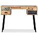 Scrivania In Legno Massello Di Teak Rigenerato 110x50x76 Cm - Foto miniatura 5