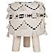 Sgabello In Cotone Beige / nero Thondi - Foto miniatura 10