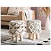 Sgabello In Cotone Beige / nero Thondi - Foto miniatura 5