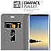 Custodia Compatibile Con Samsung Galaxy Note 9 In Grigio Chiaro Marrone - Coperchio Protettiva Con Chiusura Magnetica, Funzione Stand E Tasca Per Le Carte - Foto miniatura 2