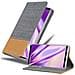 Custodia Compatibile Con Samsung Galaxy Note 9 In Grigio Chiaro Marrone - Coperchio Protettiva Con Chiusura Magnetica, Funzione Stand E Tasca Per Le Carte - Foto miniatura 4