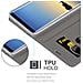 Custodia Compatibile Con Samsung Galaxy Note 9 In Grigio Chiaro Marrone - Coperchio Protettiva Con Chiusura Magnetica, Funzione Stand E Tasca Per Le Carte - Foto miniatura 5