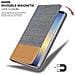 Custodia Compatibile Con Samsung Galaxy Note 9 In Grigio Chiaro Marrone - Coperchio Protettiva Con Chiusura Magnetica, Funzione Stand E Tasca Per Le Carte - Foto miniatura 6