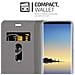 Custodia Compatibile Con Samsung Galaxy Note 9 In Grigio Chiaro Marrone - Coperchio Protettiva Con Chiusura Magnetica, Funzione Stand E Tasca Per Le Carte - Foto miniatura 9