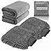 Large Size Microfibra Car Wash Mitt - Premium Ciniglia Wash Gove E Microfibra Towel - Lint Gratuito - Scratch Gratis (2x Panno 2x Guanto)  - Foto miniatura 3