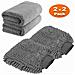 Large Size Microfibra Car Wash Mitt - Premium Ciniglia Wash Gove E Microfibra Towel - Lint Gratuito - Scratch Gratis (2x Panno 2x Guanto)  - Foto miniatura 1