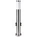 V-tac Vt-838 Portalampada Wall Light Da Giardino Con Sensore Pir E 2 Prese Schuko 16a Fissaggio A Terra 60cm In Acciaio Inox Nickel Satinato 1xe27 Ip44 - Sku 8977 - Foto miniatura 1