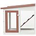 Conigliera Per Esterni Grande Marrone Bianca 204x45x85cm Legno - Foto miniatura 4