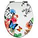 Sedile Wc Copri Vater Universale Frizionato Fantasia In Mdf Con Chiusura Rallentata *** Fantasia : Butterfly - Foto miniatura 2