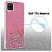 Custodia Compatibile Con Samsung Galaxy A12 / M12 In Rosa Con Glitter - Coperchio Protettivo In Silicone Tpu Flessibile Con Glitter Scintillanti - Foto miniatura 3