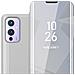 Custodia Compatibile Con Oneplus 9 In Agata Argento - Clear View Specchio Coperchio Protettivo Con Funzione Di Supporto Protezione A 360 Gradi - Foto miniatura 1
