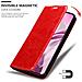 Custodia Compatibile Con Xiaomi Mi 11 Lite (4g / 5g) / 11 Lite Ne In Rosso Mela - Coperchio Protettiva Con Chiusura Magnetica, Funzione Stand E Tasca Per Le Carte - Foto miniatura 6