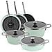 Nordic Set Di Pentole Induzione 9-piece Antiaderente Casseruoli, Padelle Design Vintage Verde - Foto miniatura 1