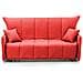 Divano Letto Allyson, Divano A 3 Posti, 100% Made In Italy, Sofà Soggiorno Con Apertura A Carrello, In Tessuto Imbottito, Con Braccioli Standard, Cm 190x90h85, Rosso - Foto miniatura 3