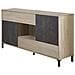 Credenza Abib, Buffet Da Soggiorno, Mobile Porta Tv, Madia Con Piedini Per Salotto, Armadio Moderno A 2 Ante, 151x41h80 Cm, Rovere E Ossido - Foto miniatura 2