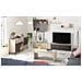 Credenza Abib, Buffet Da Soggiorno, Mobile Porta Tv, Madia Con Piedini Per Salotto, Armadio Moderno A 2 Ante, 151x41h80 Cm, Rovere E Ossido - Foto miniatura 3