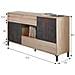Credenza Abib, Buffet Da Soggiorno, Mobile Porta Tv, Madia Con Piedini Per Salotto, Armadio Moderno A 2 Ante, 151x41h80 Cm, Rovere E Ossido - Foto miniatura 8