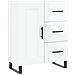 Credenza 69,5x34x90 Cm In Legno Multistrato Bianco Lucido - Foto miniatura 2