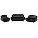 Set Da Salotto 6 Posti Leira Pelle Sintetica Nero - Foto miniatura 8