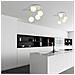 Lampada A Soffitto Dolce - Bianco, Oro - Acciaio Verniciato A Polvere, Vetro - 40x40x47 Cm - Foto miniatura 4