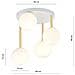 Lampada A Soffitto Dolce - Bianco, Oro - Acciaio Verniciato A Polvere, Vetro - 40x40x47 Cm - Foto miniatura 5