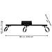 Spot Moderno Cardillio 2 In Alluminio Nero 3 Luci Led 3,2w 3000k Ip20 - Foto miniatura 2
