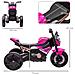 Triciclo Elettrico Per Bambini 18-36 Mesi 3 In 1 Con Fari, Musica E Clacson, In Pp E Acciaio, 75x43x47 Cm, Rosa - Foto miniatura 3